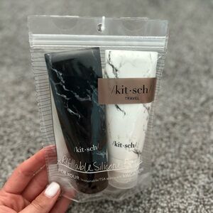Kitsch Black and White Silicone Travel Bottles